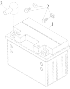 Battery Diagram and Parts List for 17ADFACSA07 2022 Yard Machines Lawn Tractor